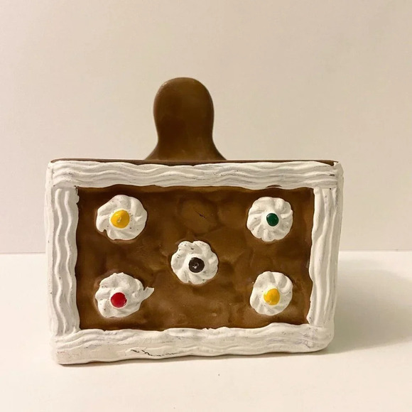Vintage 1990  Holland Floral Planter Gingerbread Man House Candycane Taiwan - Picture 5 of 14